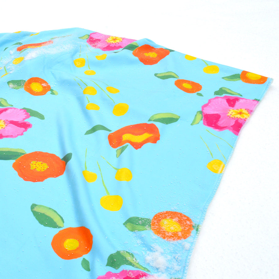 Robin Egg Katherine's Blooms Sherpa