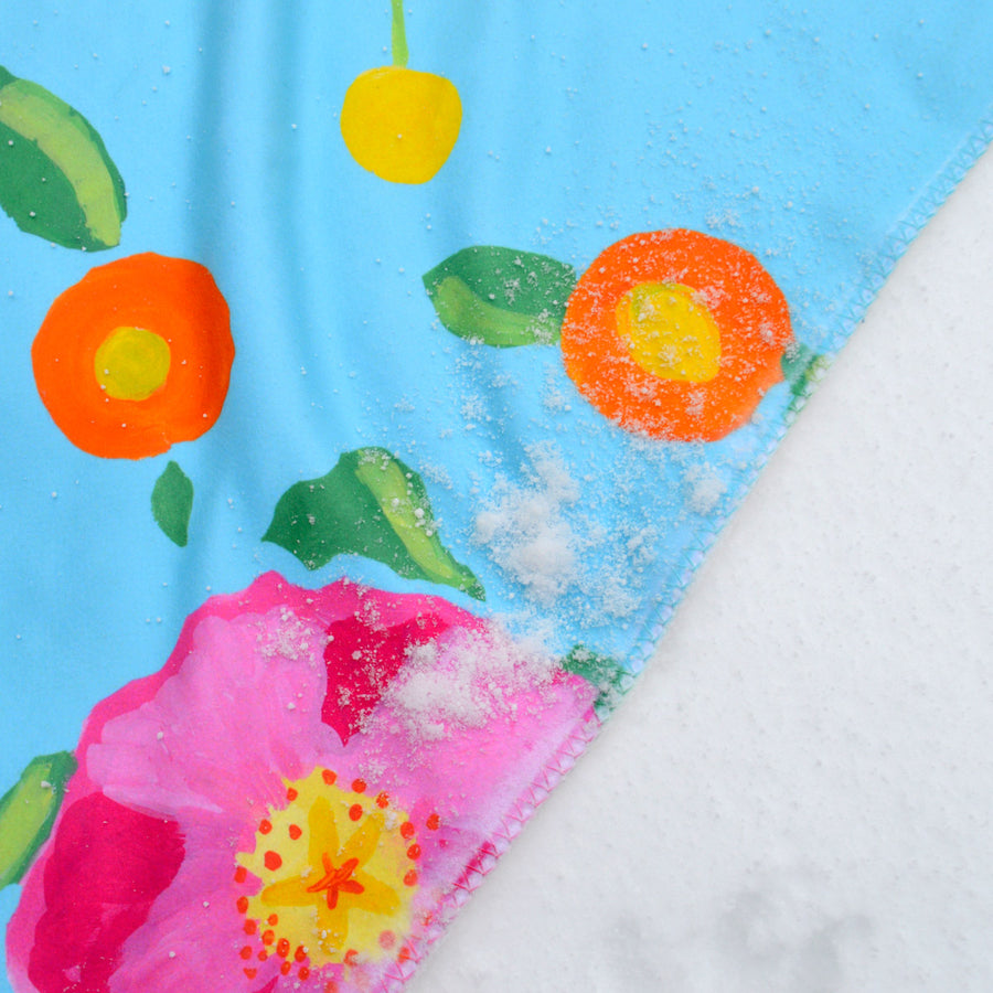 Robin Egg Katherine's Blooms Sherpa