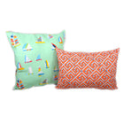 Outdoor Pillow -Square - Seagreen Summer Sail