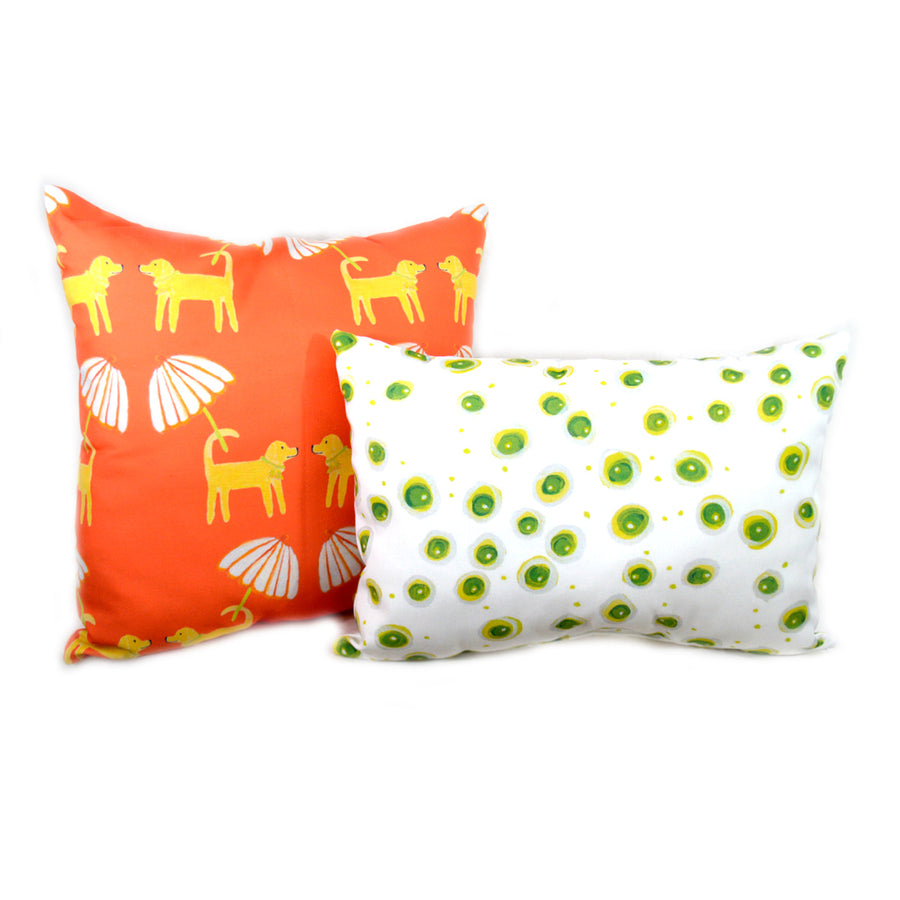 Outdoor Pillow - Square - Grapefruit Dog Day Afternoon