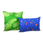Emerald Floating Fronds Outdoor Square Pillow