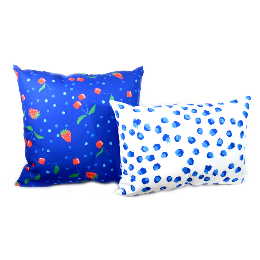 Outdoor Lumbar Pillow - Blueberries