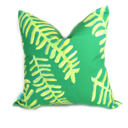 Emerald Floating Fronds Down Pillow