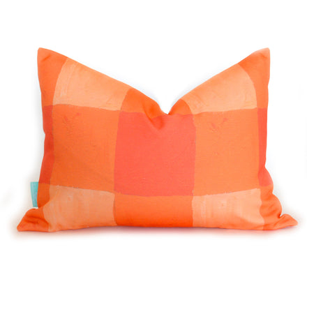Citrus Buffalo Check Indoor Lumbar Pillow