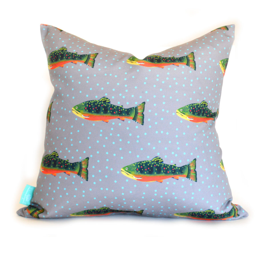 Mineral Brook Trout Indoor Square Pillow