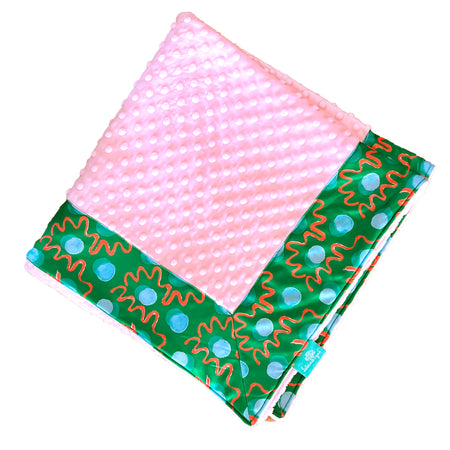 Emerald Fete with Baby Pink Minky Baby Blankie