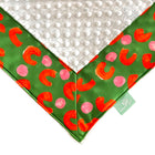 Emerald French Dots with White Minky Baby Blankie