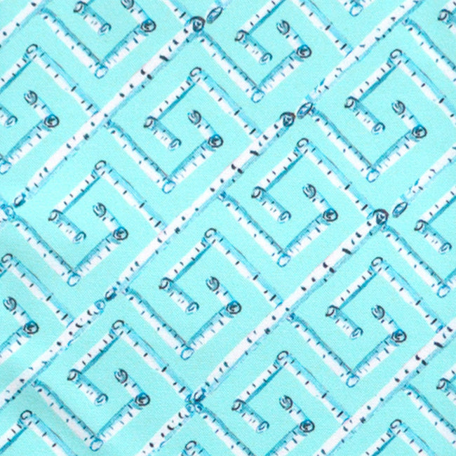 Aqua Fancy Birch Key Fabric