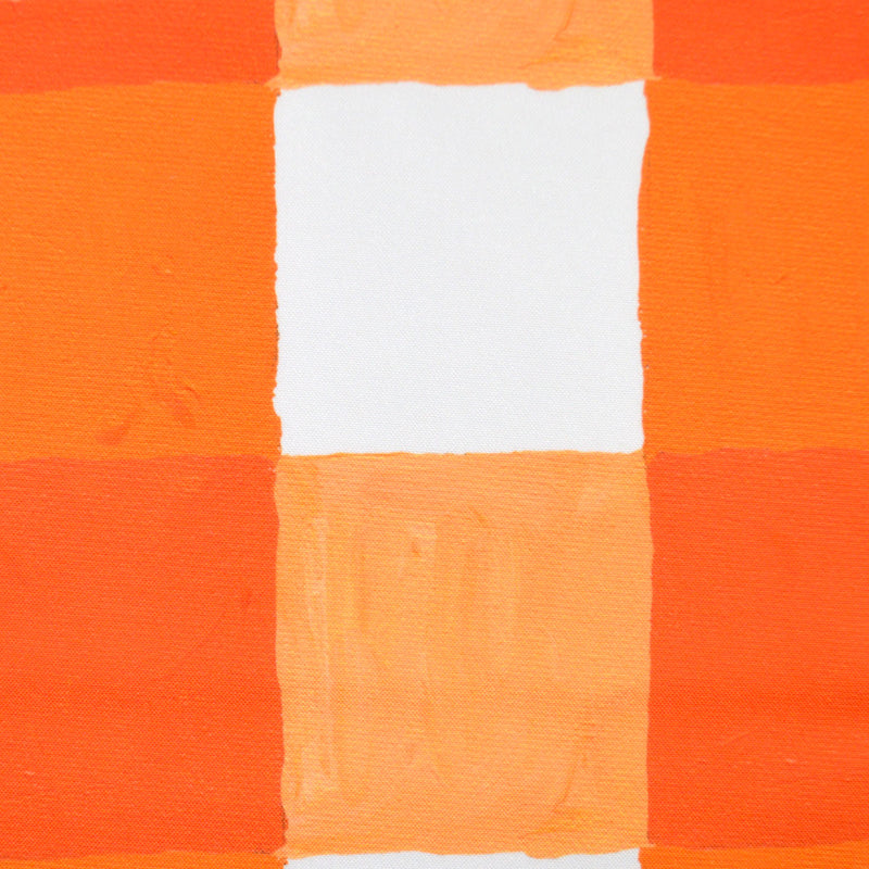 Citrus and White Buffalo Check Fabric