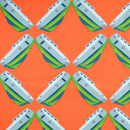 Grapefruit Tug Lattice Fabric