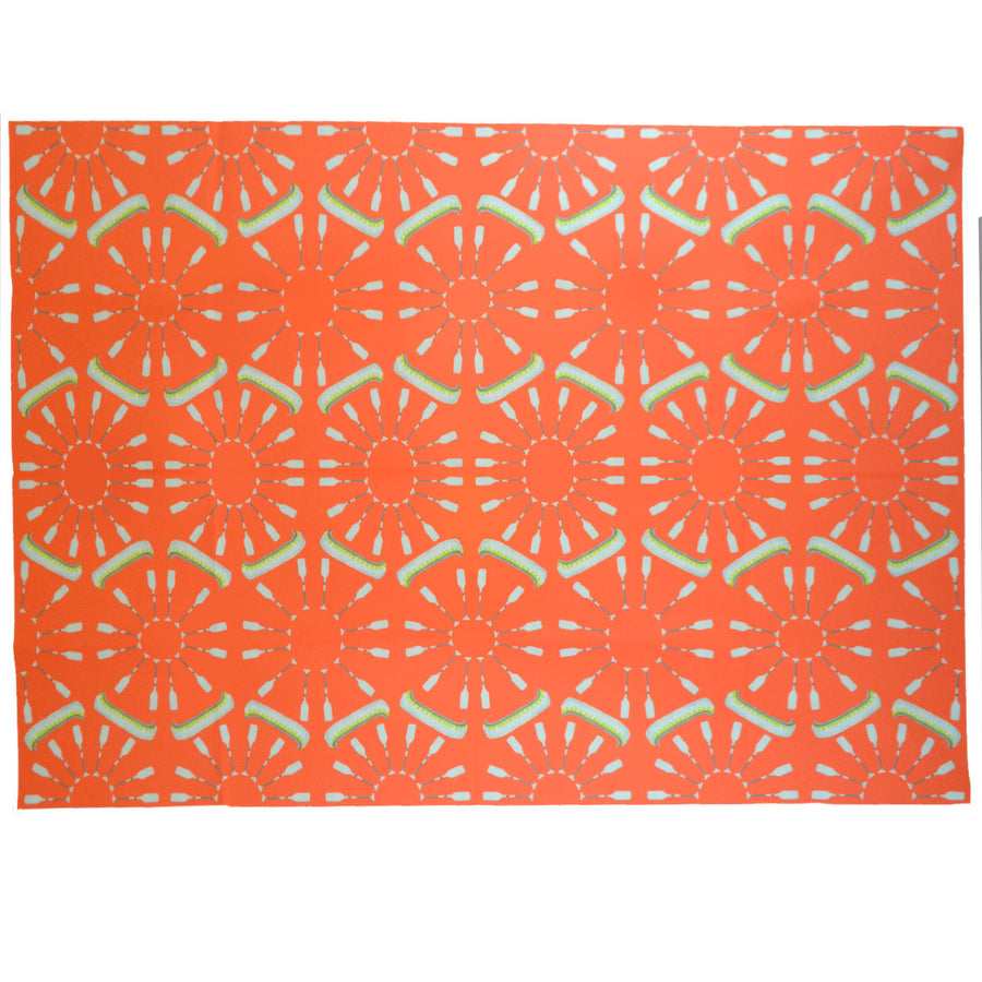 Coral Canoes Fabric