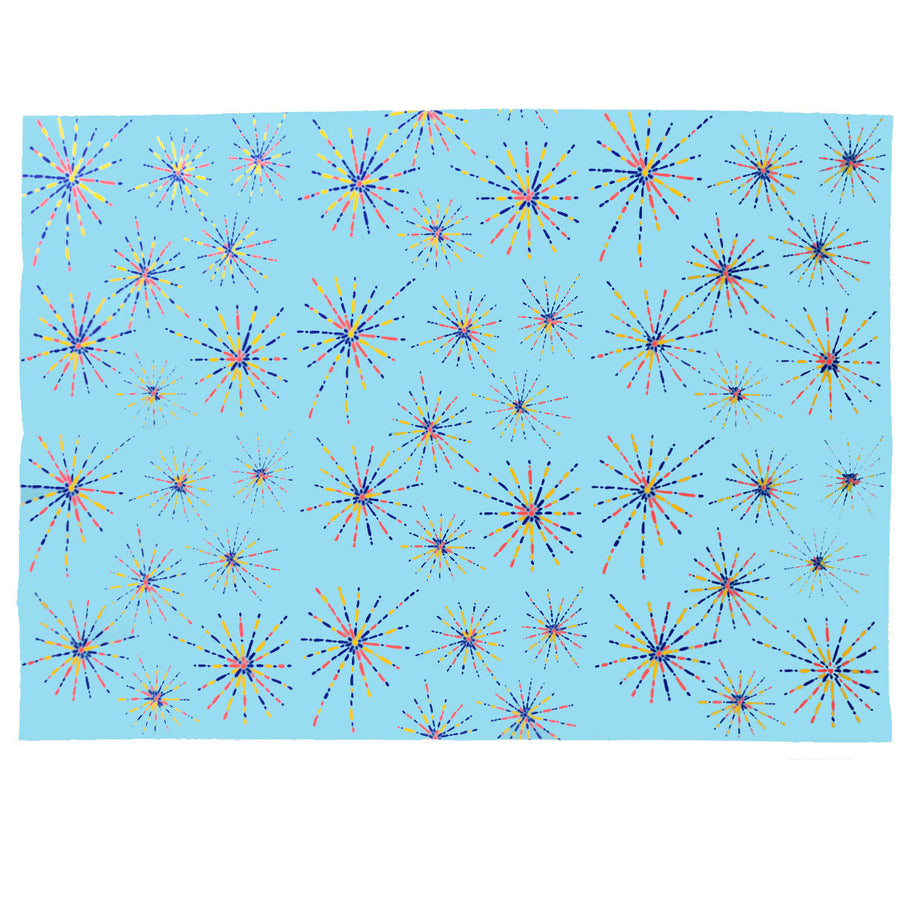 Robin Egg Fireworks Fabric