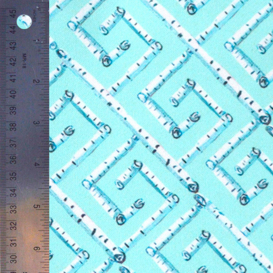 Aqua Fancy Birch Key Fabric