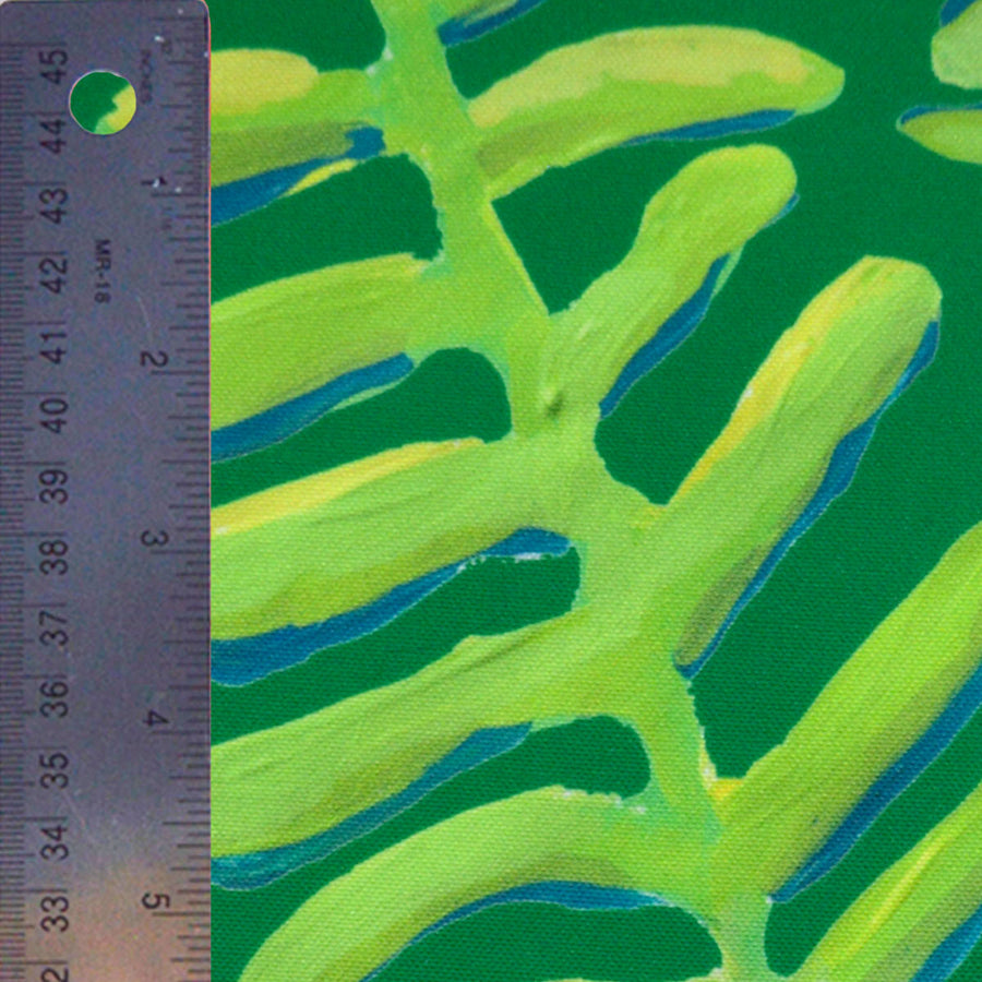 Emerald Floating Fronds Fabric