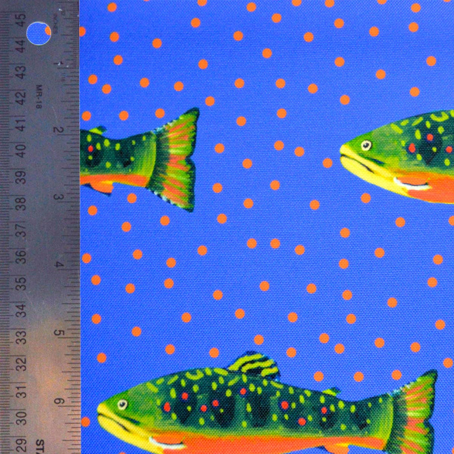 Periwinkle Brook Trout Fabric