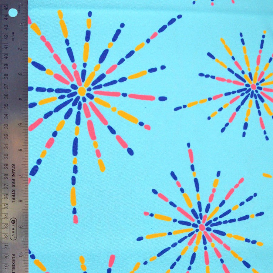 Robin Egg Fireworks Fabric