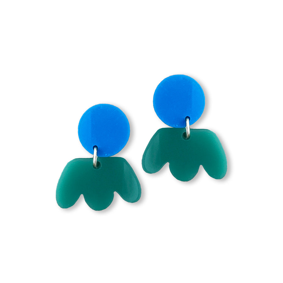 Sapphire and Emerald Mini Betties Earrings