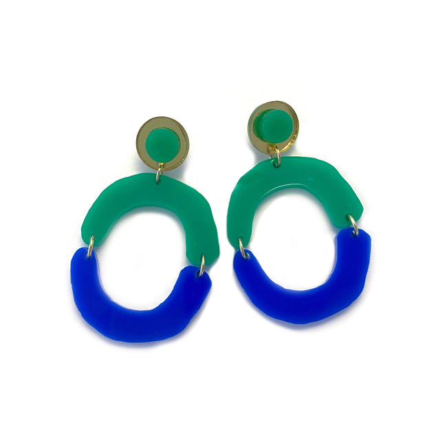 Circle Me In With Emerald and Sapphire Earrings