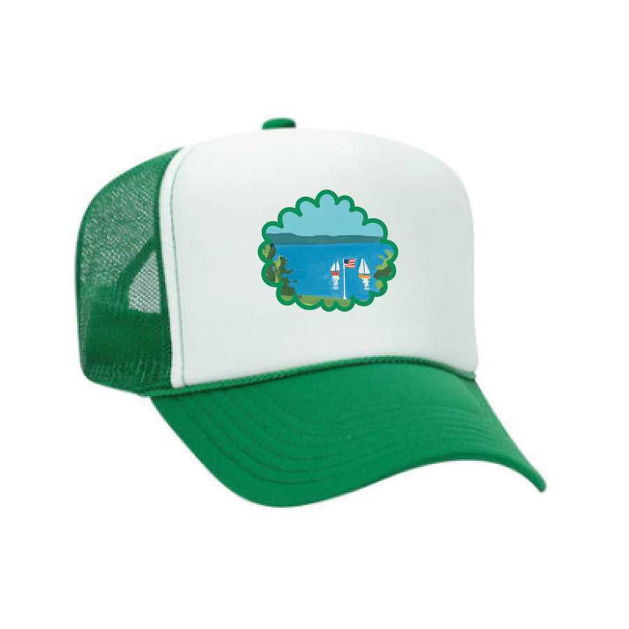 Emerald Patriotic Sail Trucker Hat