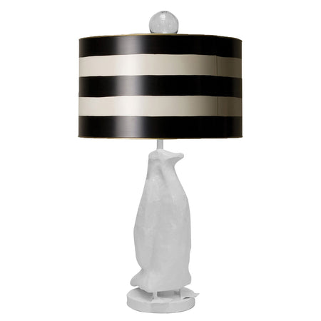 Black Stripe Penguin Table Lamp