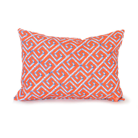 Outdoor Pillow - Lumbar - Orange Birch Key
