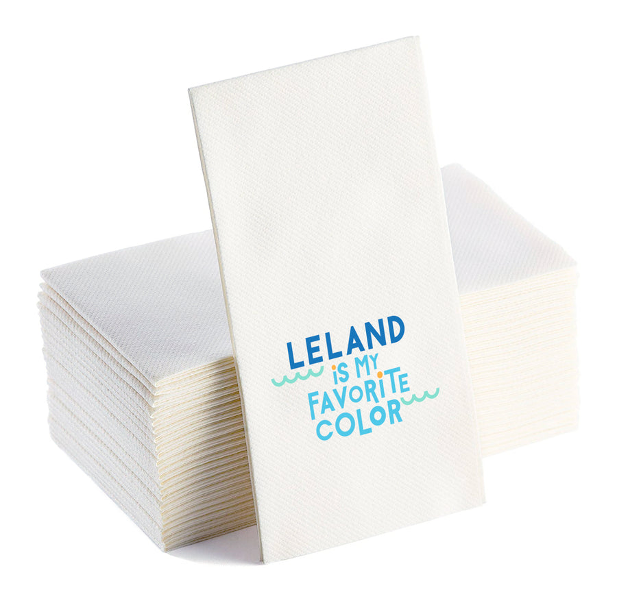 Leland is my Favorite Color Linen-feel Napkins