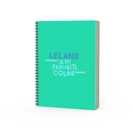 Leland is my Favorite Color Spiral Journal