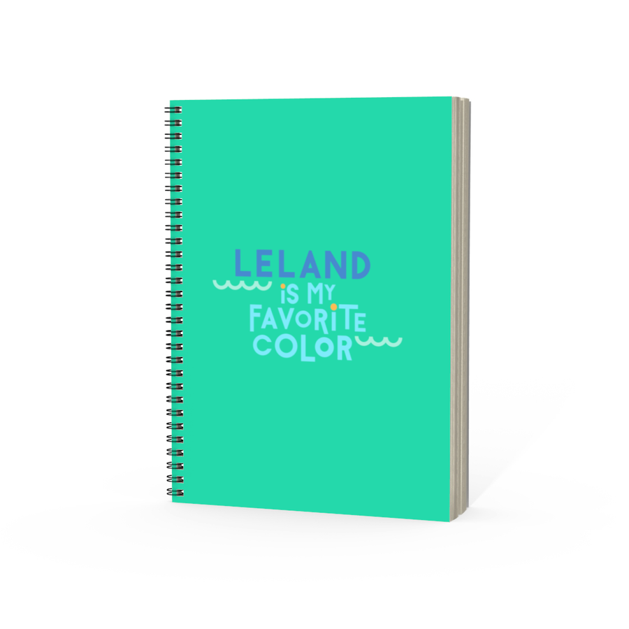 Leland is my Favorite Color Spiral Journal