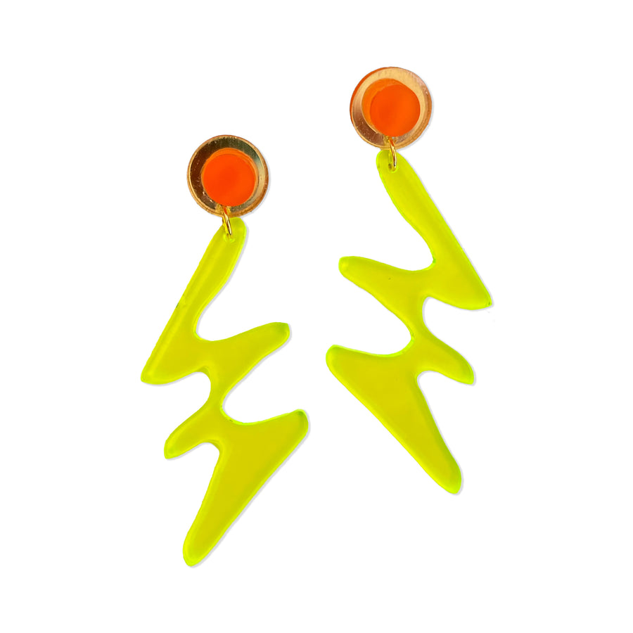 Tangerine/Gold Neon Nites Earrings