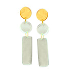 Gold and Clear Drop Earrings