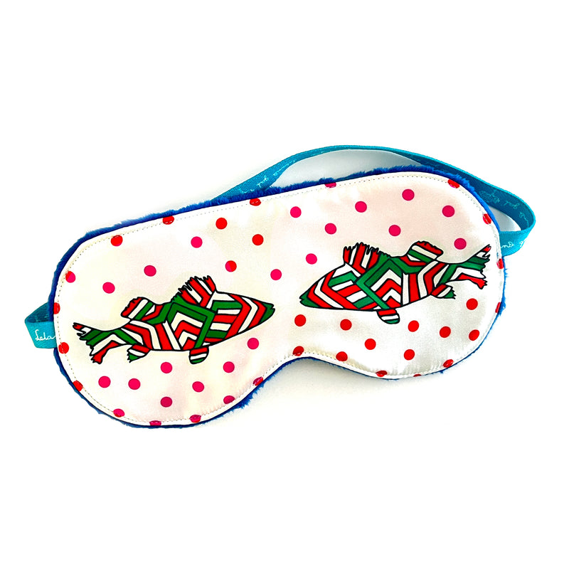 Merry Fishmas Perch Satin Sleep Mask