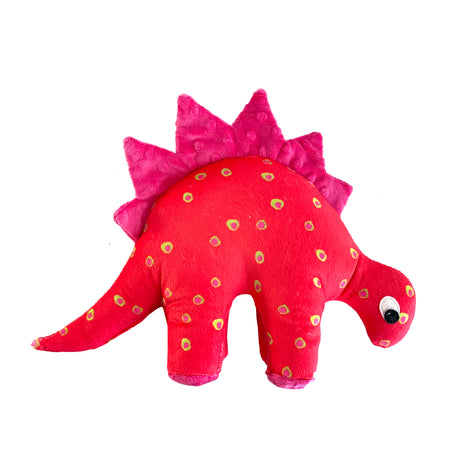 Dino Mom Lovey in Watermelon Dots and Pink Fin