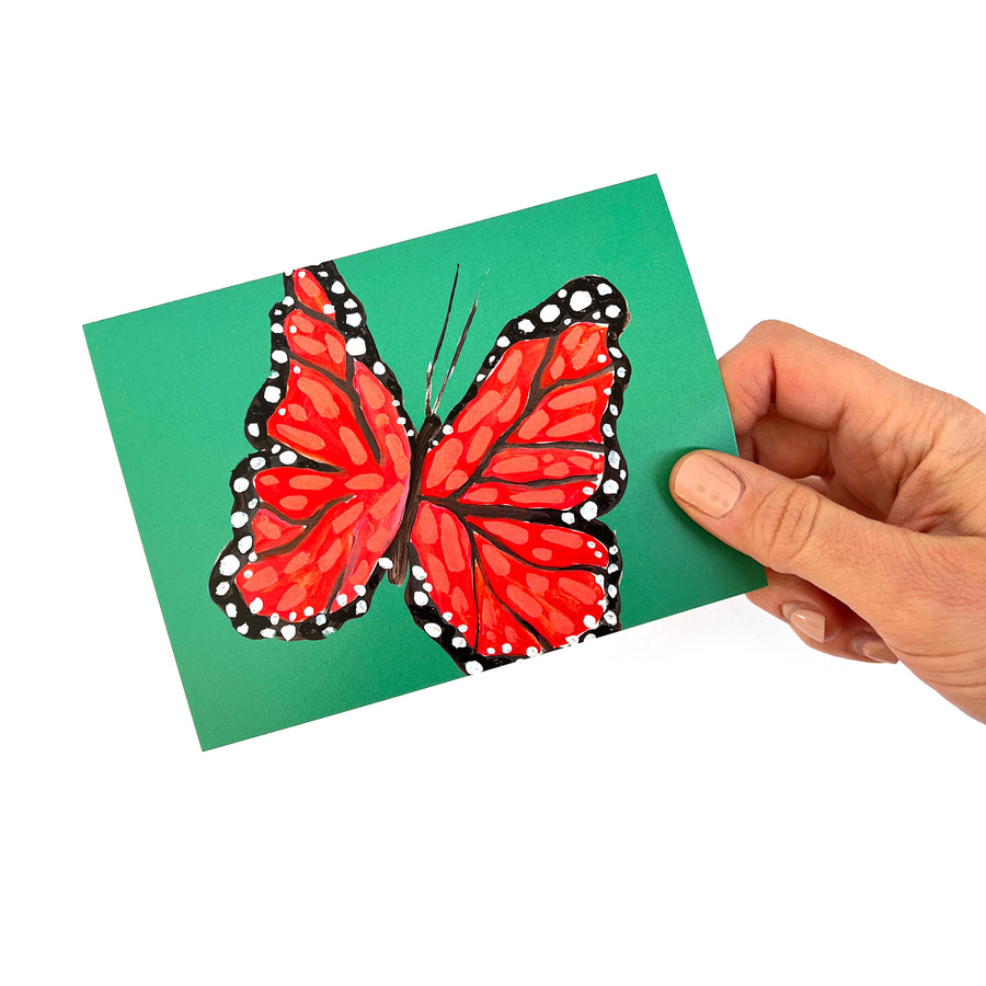 Monarch in Jade Greeting Card