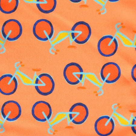 Soft Orange Summer Bikes Fabric