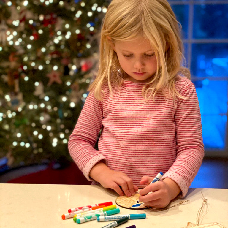 Color Your Own Wooden Ornament Kit