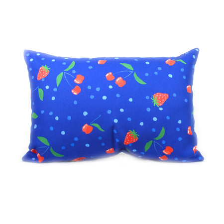 Sapphire Berries and Cherries Outdoor Lumbar Pillow