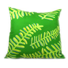 Emerald Floating Fronds Outdoor Square Pillow