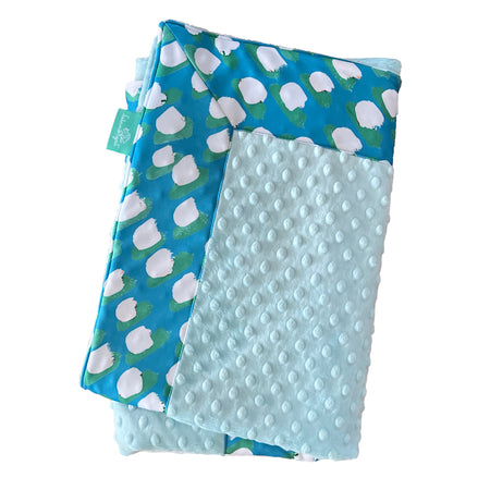 Oxford Blue Together with Saltwater Minky Baby Blankie