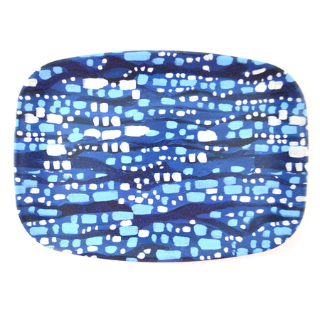 Deep Blue Glitter Melamine Platter