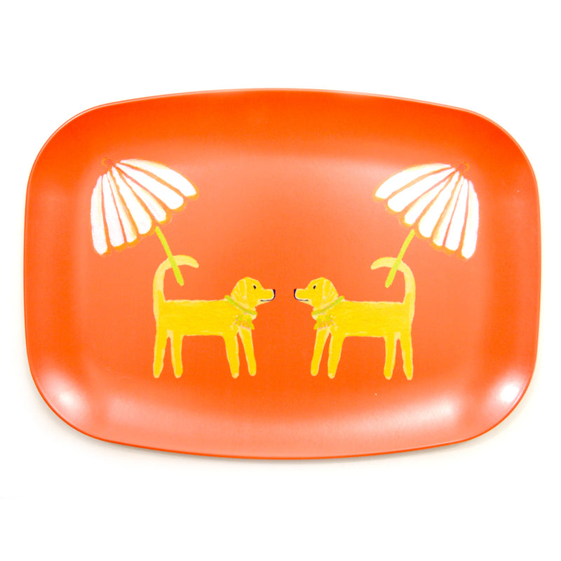 Grapefruit Dog Day Afternoon Melamine Platter