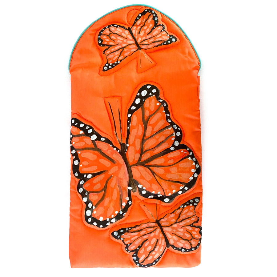 Poppy Monarchs Marching Quilted Computer Case