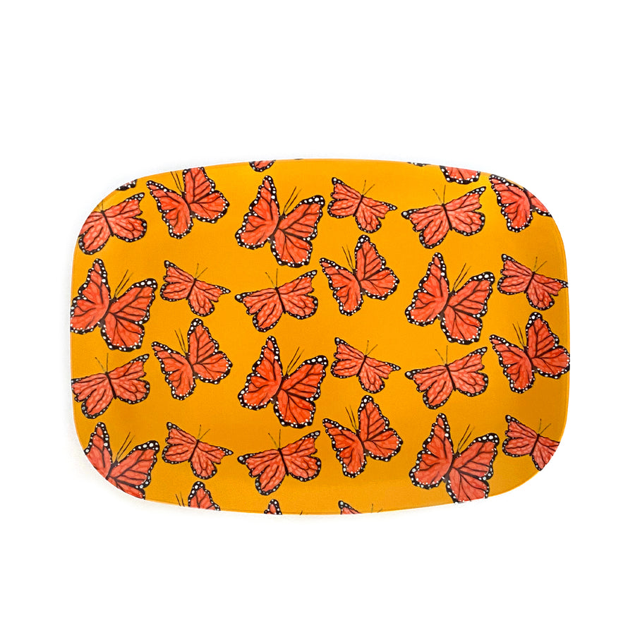 Saffron Monarchs Marching Melamine Platter