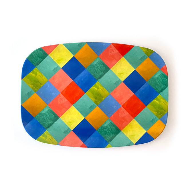 Square Dance Melamine Platter