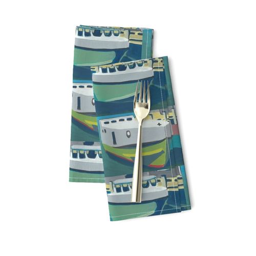 Staggered Tugs Cloth Napkins