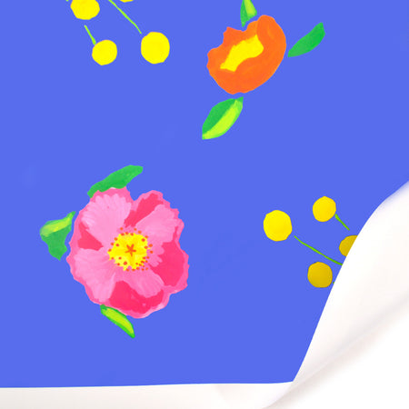 Wallpaper - Indigo Katherine's Blooms