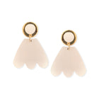 Gold and White Betties Earrings