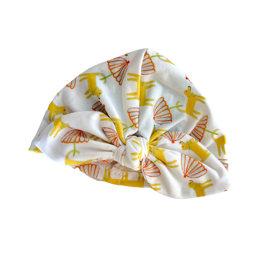 White Dog Day Afternoon Girly Bow Baby Hat