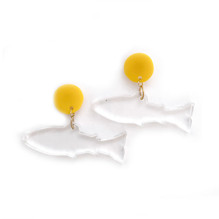 Yarrow Glass Fish Earrings